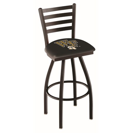 36 Blk Wrinkle Wake Forest Swivel Bar Stool,Ladder Back